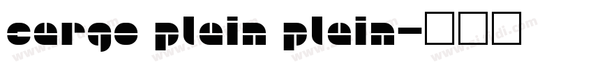 Cargo Plain Plain字体转换